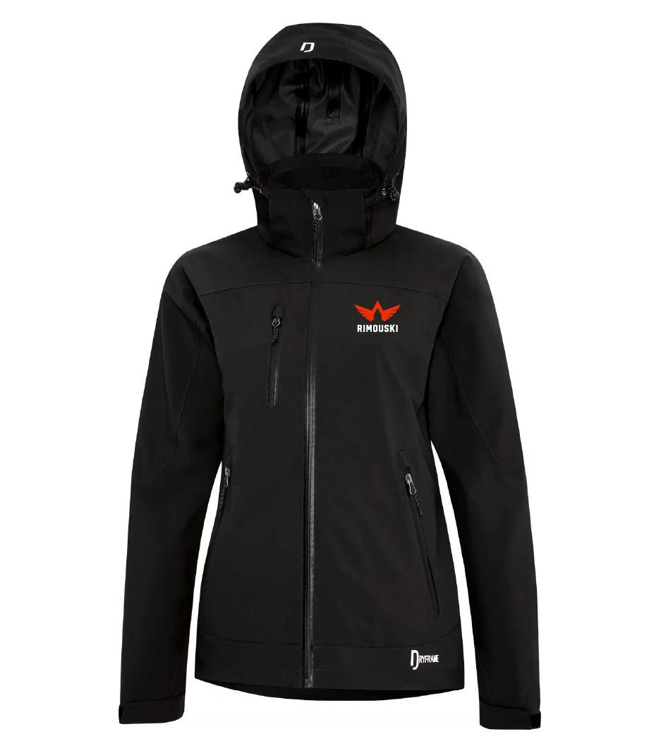 DF7672L-BK_1 MANTEAU COQUILLE IMPERMÉABLE TRI-TECH POUR FEMMES – Image 1